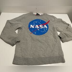 Buzz Aldrin Brand Size Medium Kid's NASA Gray Crewneck Sweatshirt